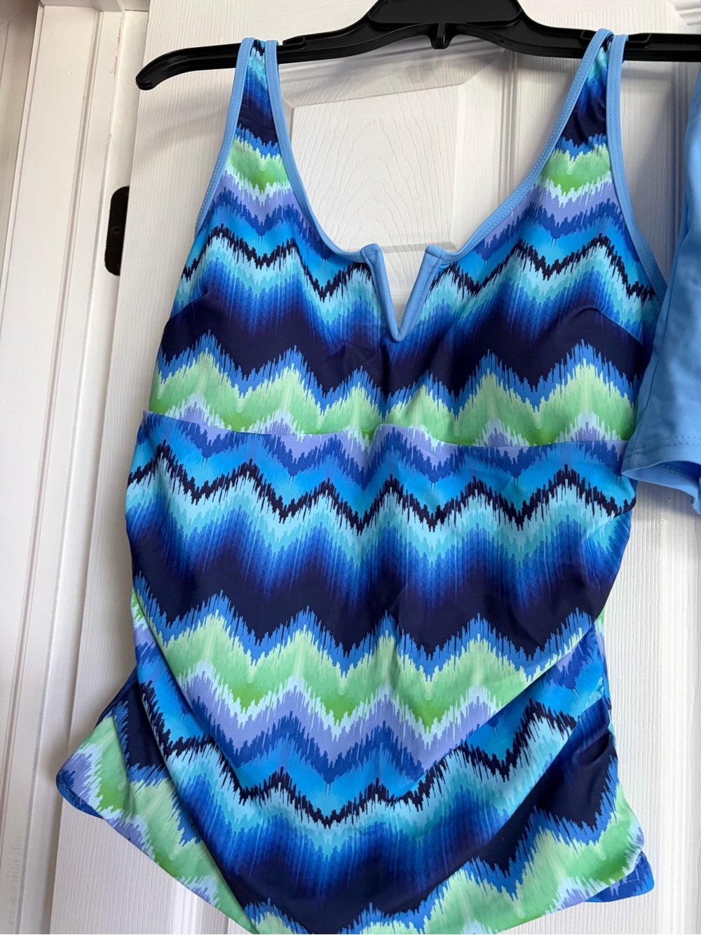 Blue & Green Zigzag Women’s ' Two-Piece Swimsuit - Brand: